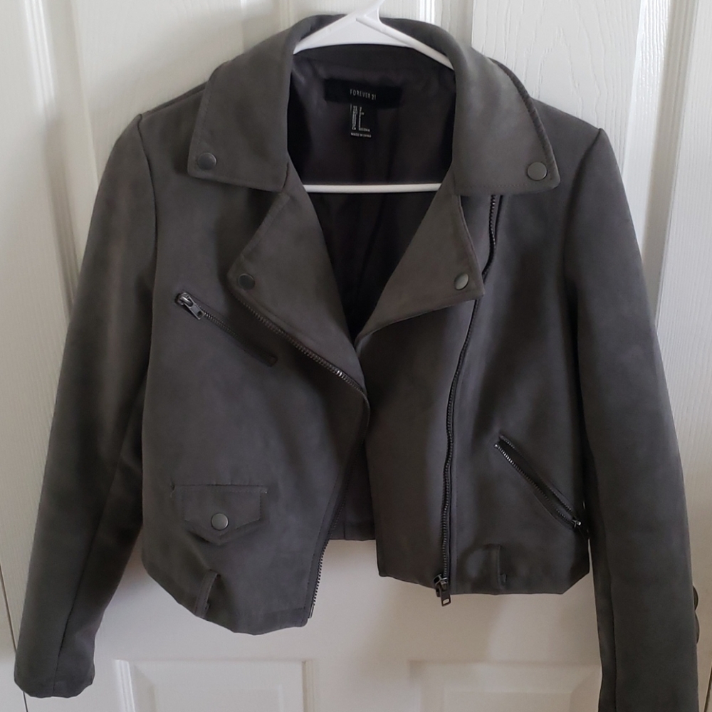 Grey Suede Jacket